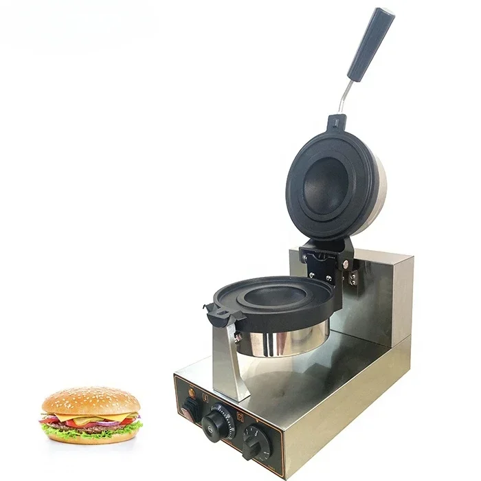 Non-stick Snack Sandwich Burger Snack Machine Single Pan Gelato Panini Press Maker For Sale