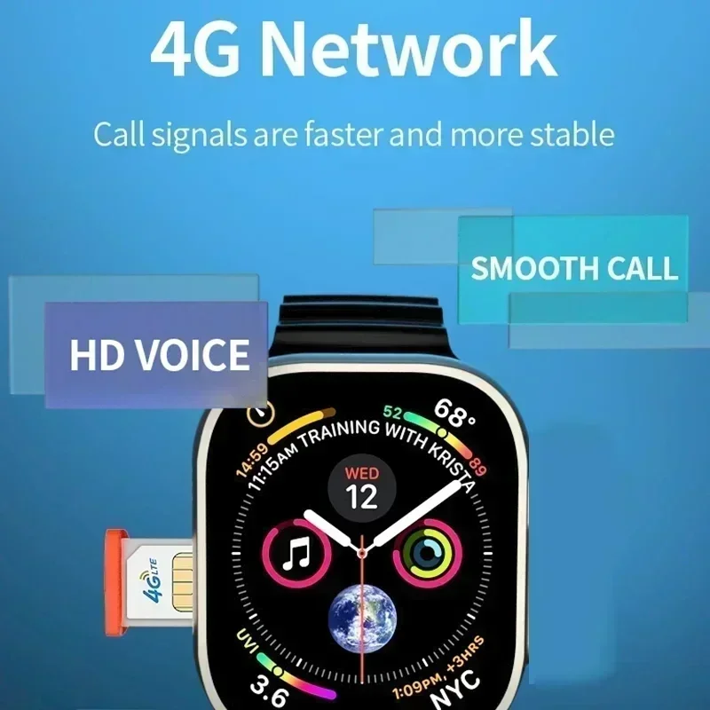 2025 New 4G All Network GS29 Smart Watch Android Operating System GPS Map Google Play YouTube Passometer Sleep Tracker SIM Card 2