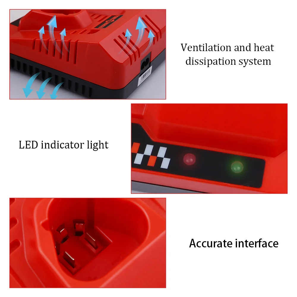 Tools batteria 12v Charger 2A 3A Li-ion Charger For milwaukee m12 12V bater&iacute;a RechargeableLithium lon Power Tool Drill Battery battery charger