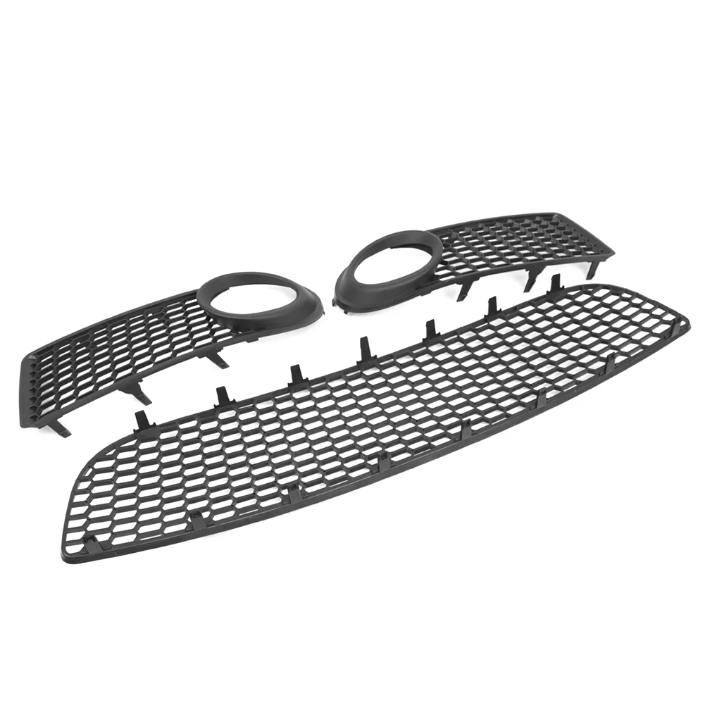 Car Front Bumper Center Grille Fog Light Grill 3 PCS For Volkswagen Beetle 2005 2006 2007 2008 2009 2010