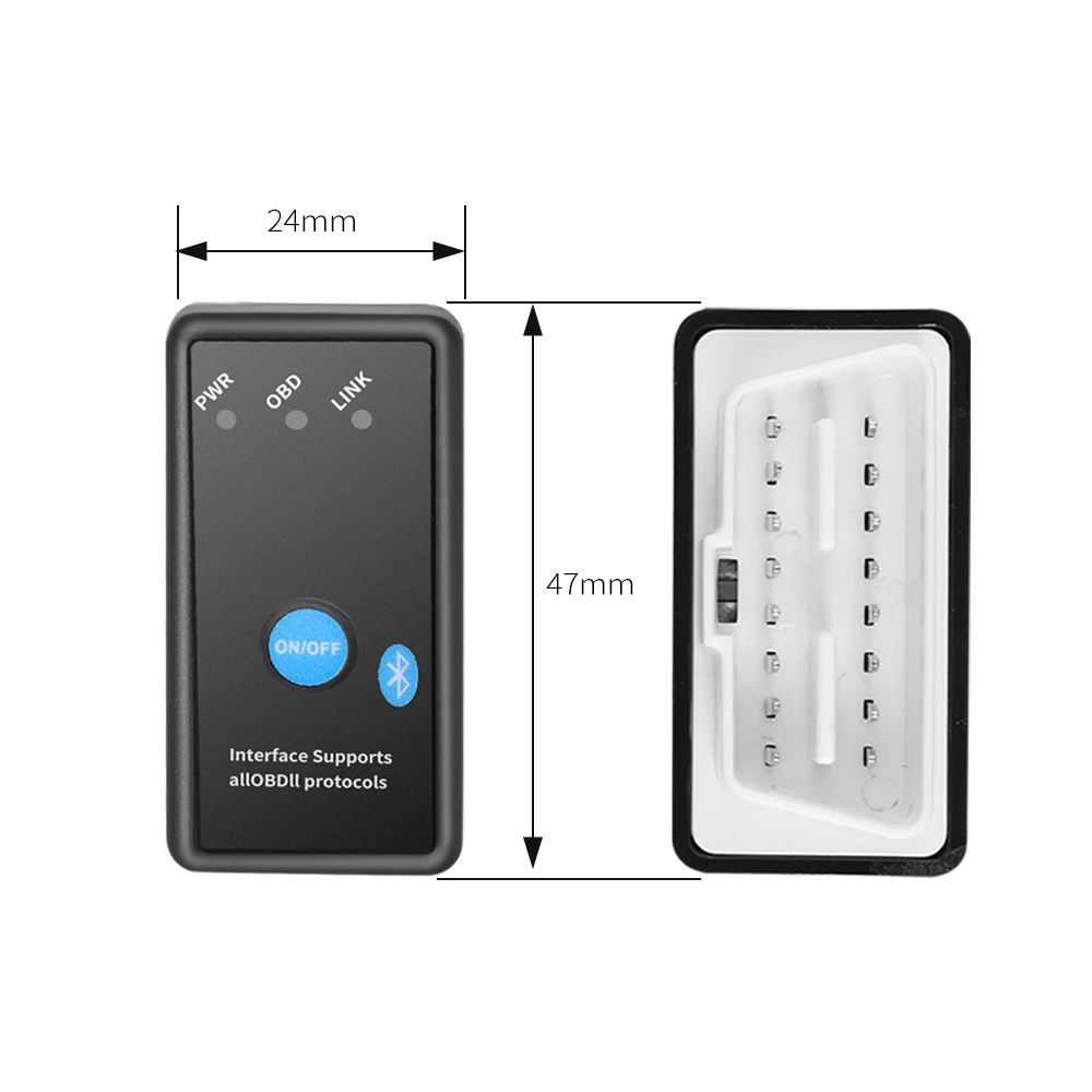 Kebidu Bluetooth ELM327 V1.5 Auto OBD Scanner Code Reader Tool Car Diagnostic Tool Super MINI ELM 327 With Switch For Android 5