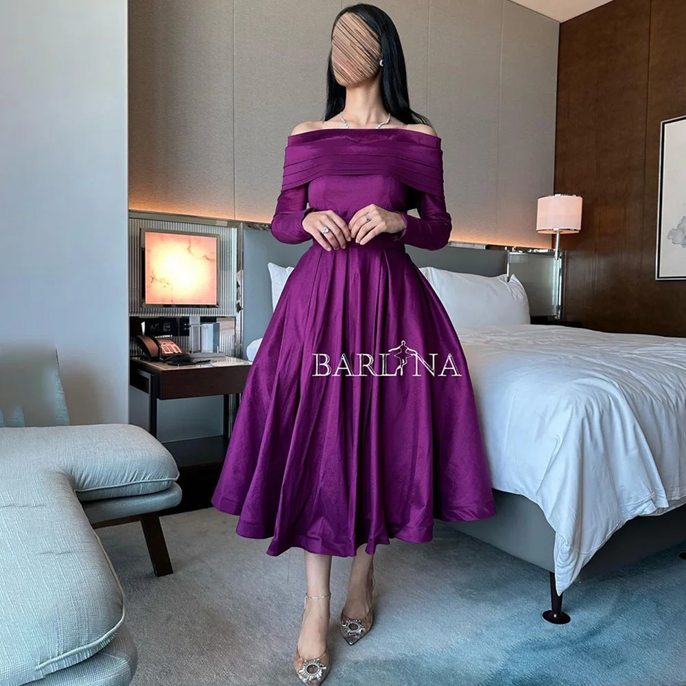 

Цвет сливы, атласное платье с открытыми плечами, вечернее платье чайного цвета, арабское платье для бала в Дубае, женское платье для официальных мероприятий.