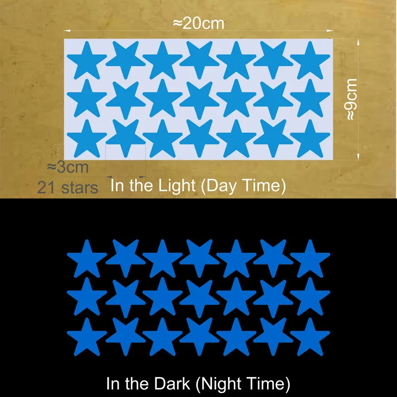Vibrant Glowing Star Stickers for Kids' Rooms - Ceiling & Wall Decor