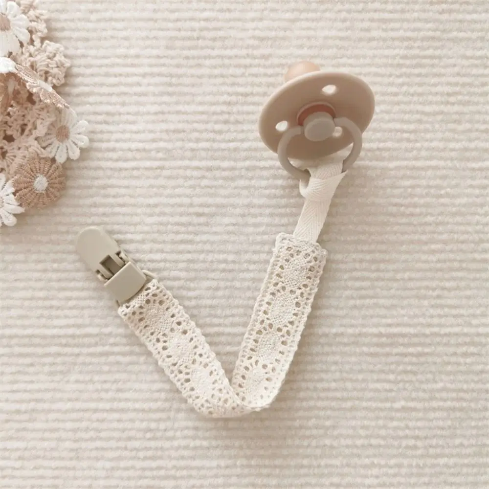 Lace Baby Cloth Pacifier Chain Floral Adjustable Soother Holder Dummy Clips Teether Toys Straps Nipple Holder Clips Children