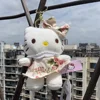 Sanrio Hellokitty Lovely Plush Pendant Cute Cartoon Stuffed Keyrings Girls Bag Bakcpack Cars Plush Keychains Christmas Gift 4