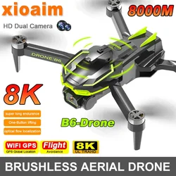 For Xiaomi B6 Drone 5G Race Brushless Motor Dual Professional Aerial Photography Obstacle Avoidance Four-Axis RC Plane for Toys