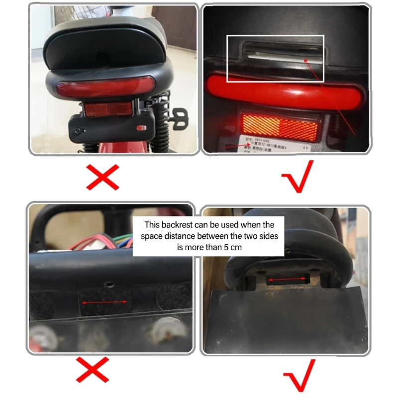 094D Electric Scooter Backrest Metal Support Backseat Backrest for Electric Scooter