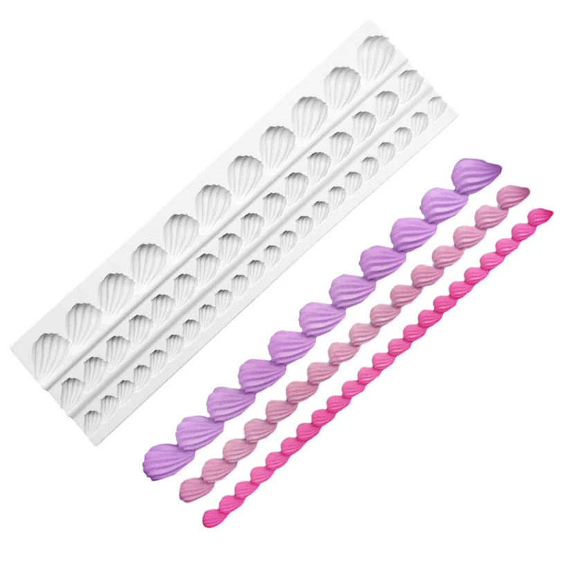 Muschel Spitze Silikon Sugarcraft Form Schokolade Cupcake Backen Fondant Kuchen Dekorieren Werkzeuge – Detail 1