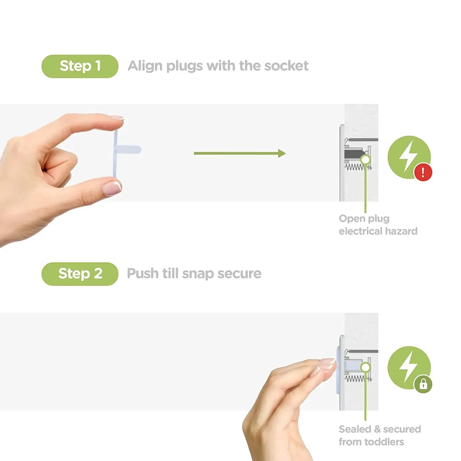 Socket Cover Protectors 20pcs American Standard Socket Cover Clear Color Electrical Outlet Child Proofing