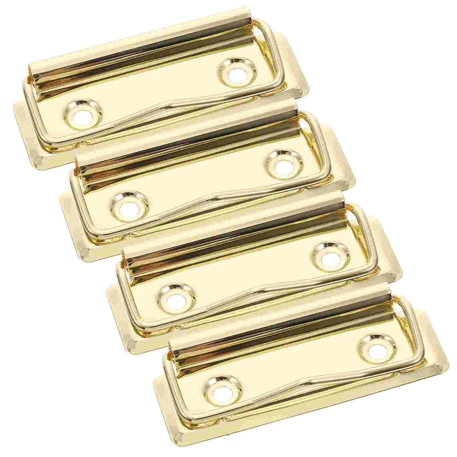 

Stobok Clip Boards Clipboard Clip 4Pcs Clipboard Clamps Metal Clip Hook Mountable Clipboards Hardware Hanging