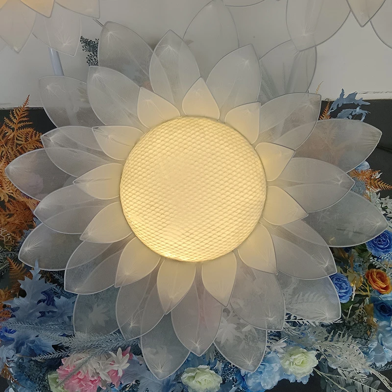 TEMAR-Luzes modernas do casamento do girassol, atmosfera festiva, luz conduzida para o partido, fase, ligação da estrada, decoração do fundo