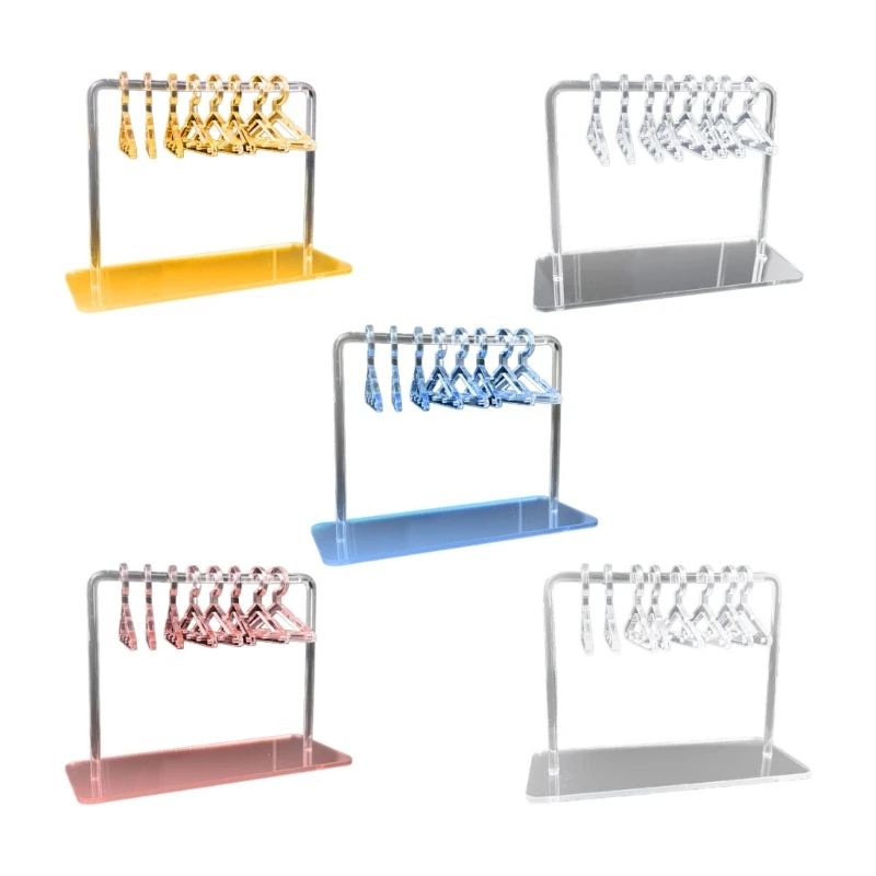 Coat Hanger Acrylic Earrings Stand Hanger Tabletop Jewelry Display Holder for Earring Ear Dropship