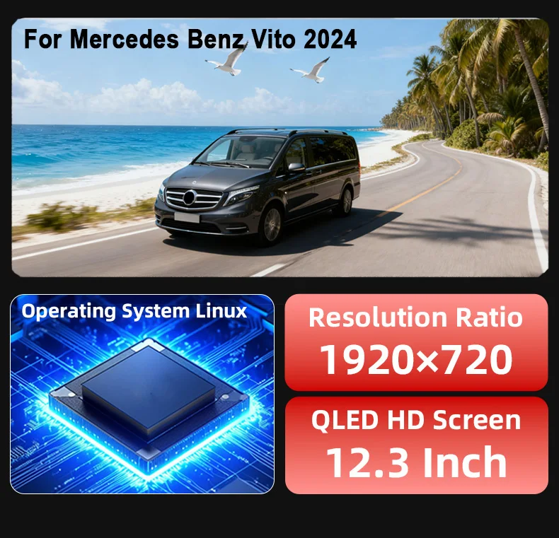 For Mercedes-Benz Vito W447 2024 years Digital Instrument Cluster Speedometer,Da