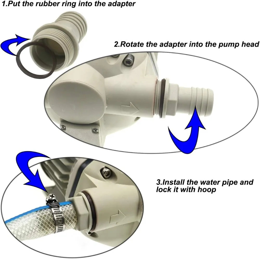 Self Priming Electric Water Pump 350W 10.6GPM 115VAC Diaphragm Irrigation Large Flow Garden Home Use