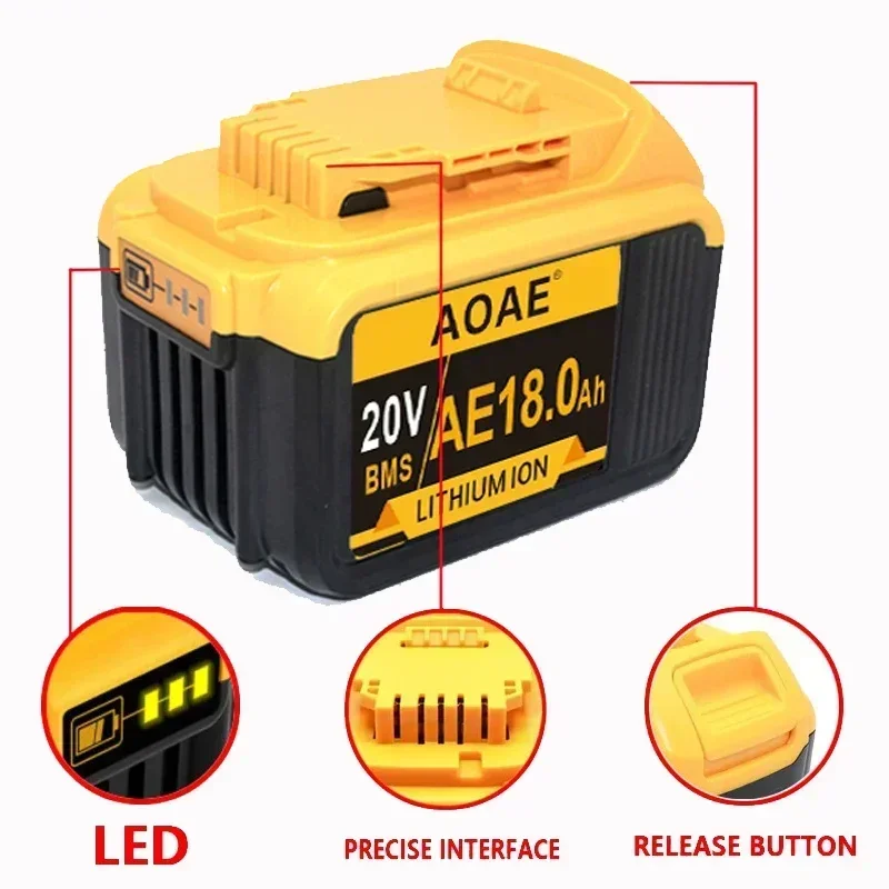 For Dewalt 20V Battery 3.0Ah-18.0Ah DCB609 Lithium-ion Battery For DCB200 DCB201 DCB609 DCB182 DCB204 Battery for Dewalt 20V 6