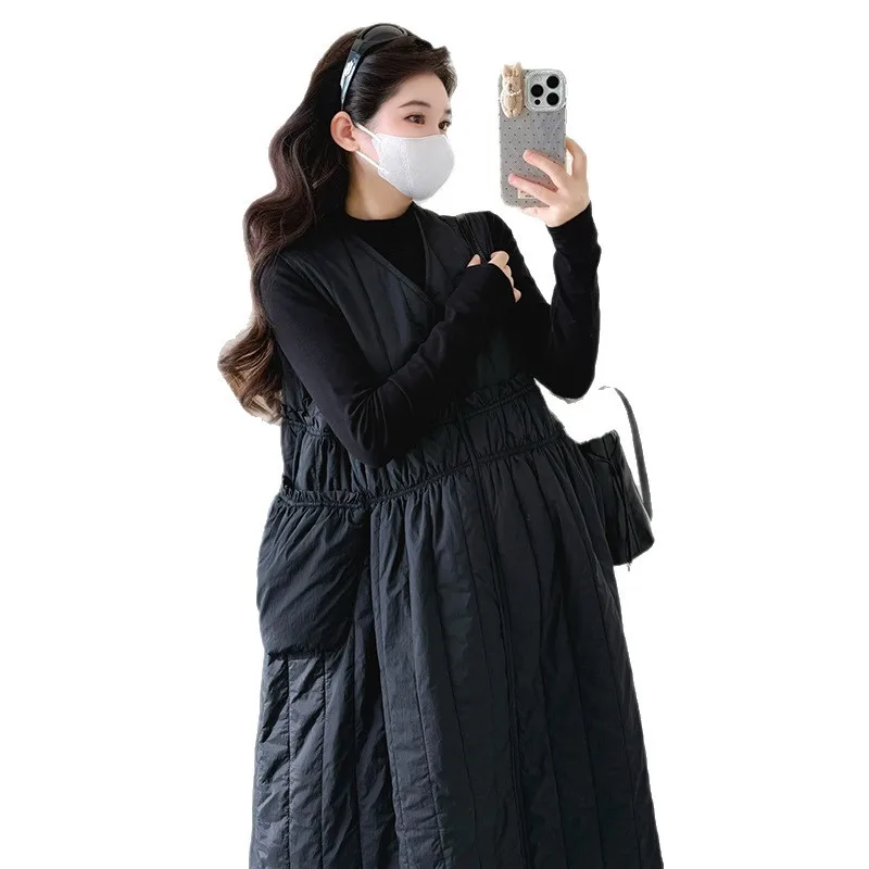 임산부복 가을 겨울 2026 루즈핏 편안한 따뜻한 포켓 달린 원피스와 베이스탑 투피스 세트