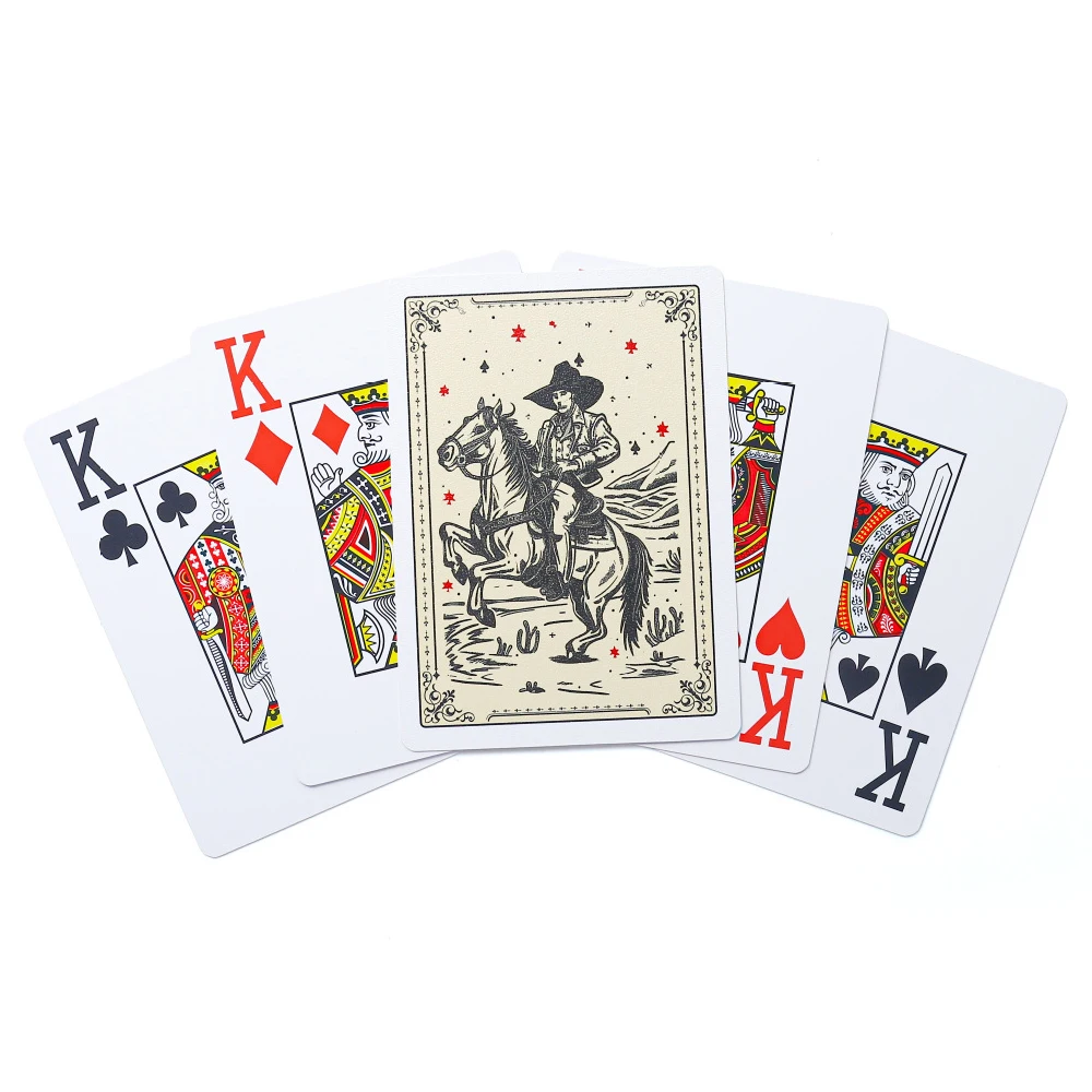 Plastic Playing Cards Texas Recreational Poker HD Large Font Deck Cowboy Back Desktop Game Card