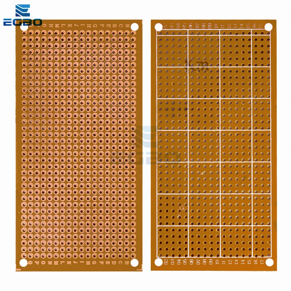 1PCS 5×10cm 범용 솔더리스 프로토타입 PCB: 조인트 구멍이 있는 단면 주석 도금 구리 플레이트 - DIY 프로젝트에 이상적