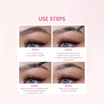 Long-Lasting Eyebrow Styling Gel Portable 3D Waterproof Eyebrow Enhancers Cream Natural Setting Eye Brows Styling Women - Thumbnail 5