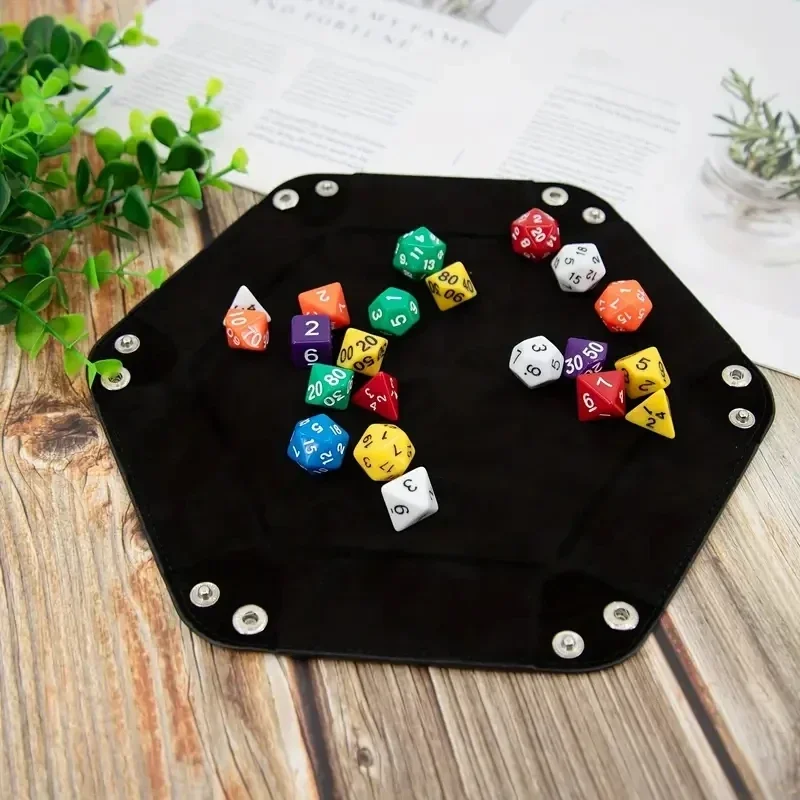 Board Game Hexagonal Velvet Dice Board 1PC