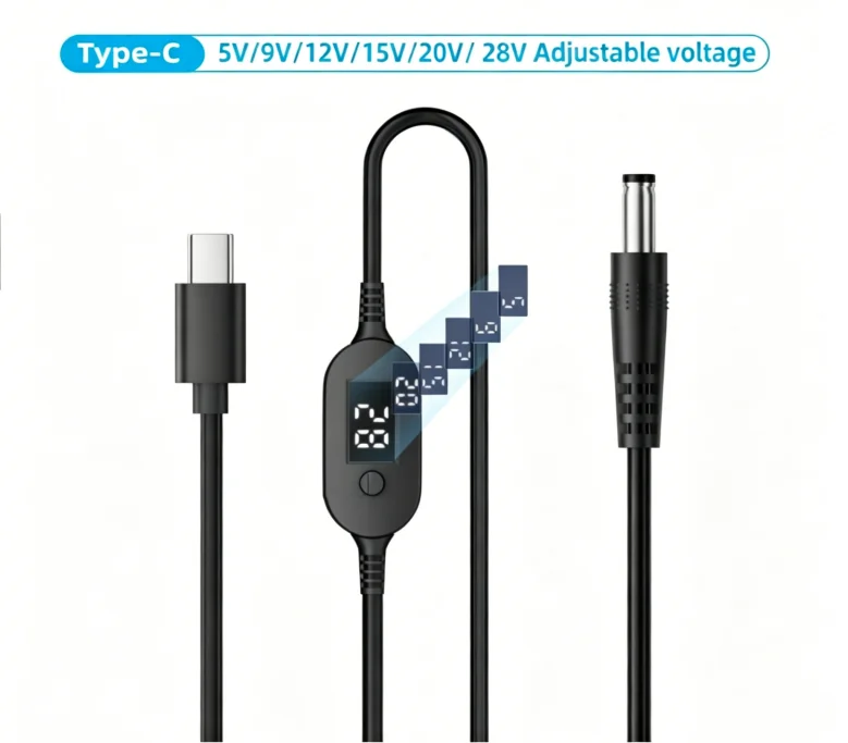 Adjustable Voltage USB-C to DC Power Cable - 140W Adapter Connector