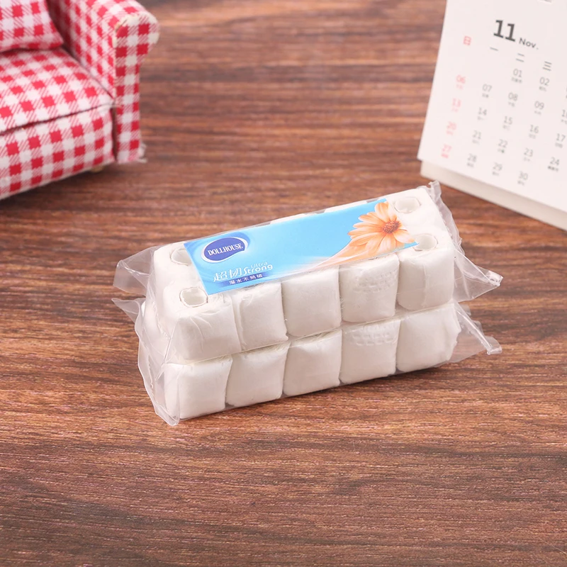 1:12 Dollhouse Miniature Paper Towel Roll Model Roll of Tissue Home Decor Toy Doll House Accessories Kids Pretend Play Toys 3
