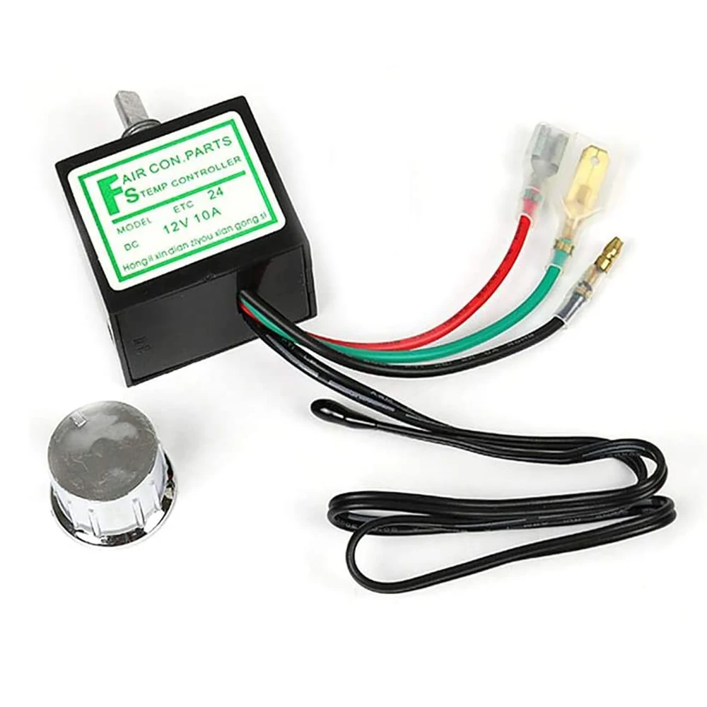 

12-24V Car Thermostat Switch Adjustable Electronic Temperature Control Air Conditioner Electronic Thermostat Replacement