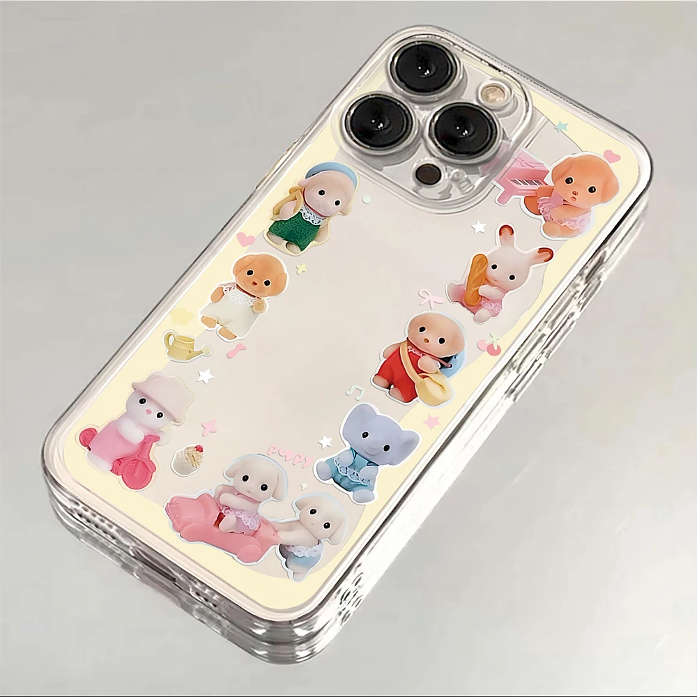 Vintage Bear Design Luxury Clear Phone Case