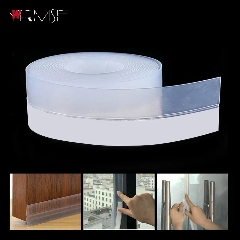 Door Draft Stopper Window Seal Strip Stop Cockroach Silicone Weather Stripping Fo Keep Home Warm Dust Free Bathroom Accessories