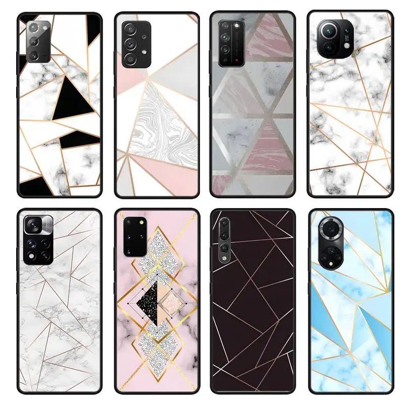 Marble Geometric Phone Case For Samsung Galaxy Note 5 8 9 10 20 Lite Plus Pro Ultra J4 J5 2016 Prime J 6 7 Funda |