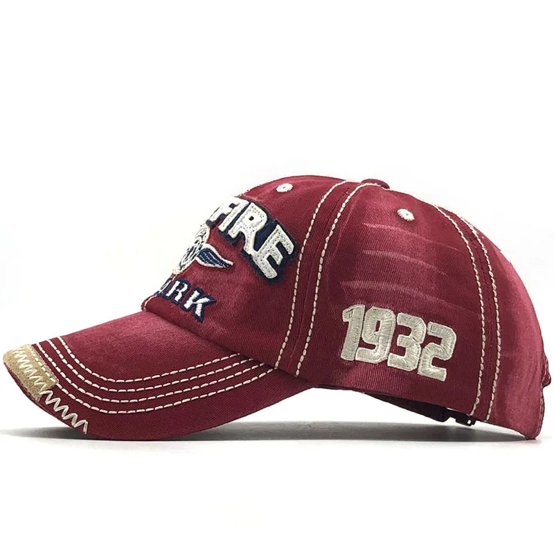 Retro Washed Cotton Sports Golf Baseball Cap Unisex Embroidered Letter Printed Outdoor Sunshade Sunhat Hip Hop Hat Trucker Visor