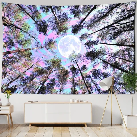 

Star Moon Night Van Gogh Painting Tapestry Wall Hanging Magic Tarot TAPIZ Bohemian Hippie Home Art Decor