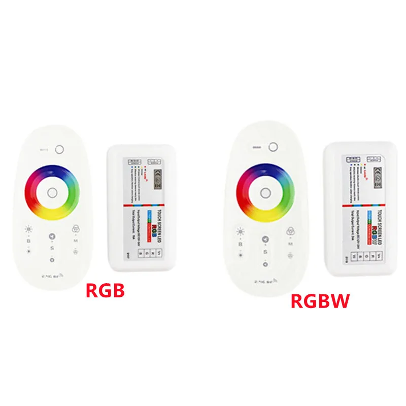 2.4G Rf Rgbw Led Rgb Controler Touch Screen Dc12-24V 18A Telecomando Canali Per Rgb / Rgbw 5050 3528 5630 Ha Condotto La Striscia