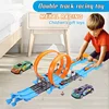 Hot Stunt Speed Double Car Wheels Model Racing Track Diy Assembled Rail Kits Catapult Rail Car Racing Boy Toys for Children Gift 1