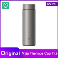 Xiaomi Mijia Thermos Cup Ti 2 480ml Pure Titanium Medical Material 6h Keep Warm Water Bottle No Harmful Vacuum Flask for Tea 1