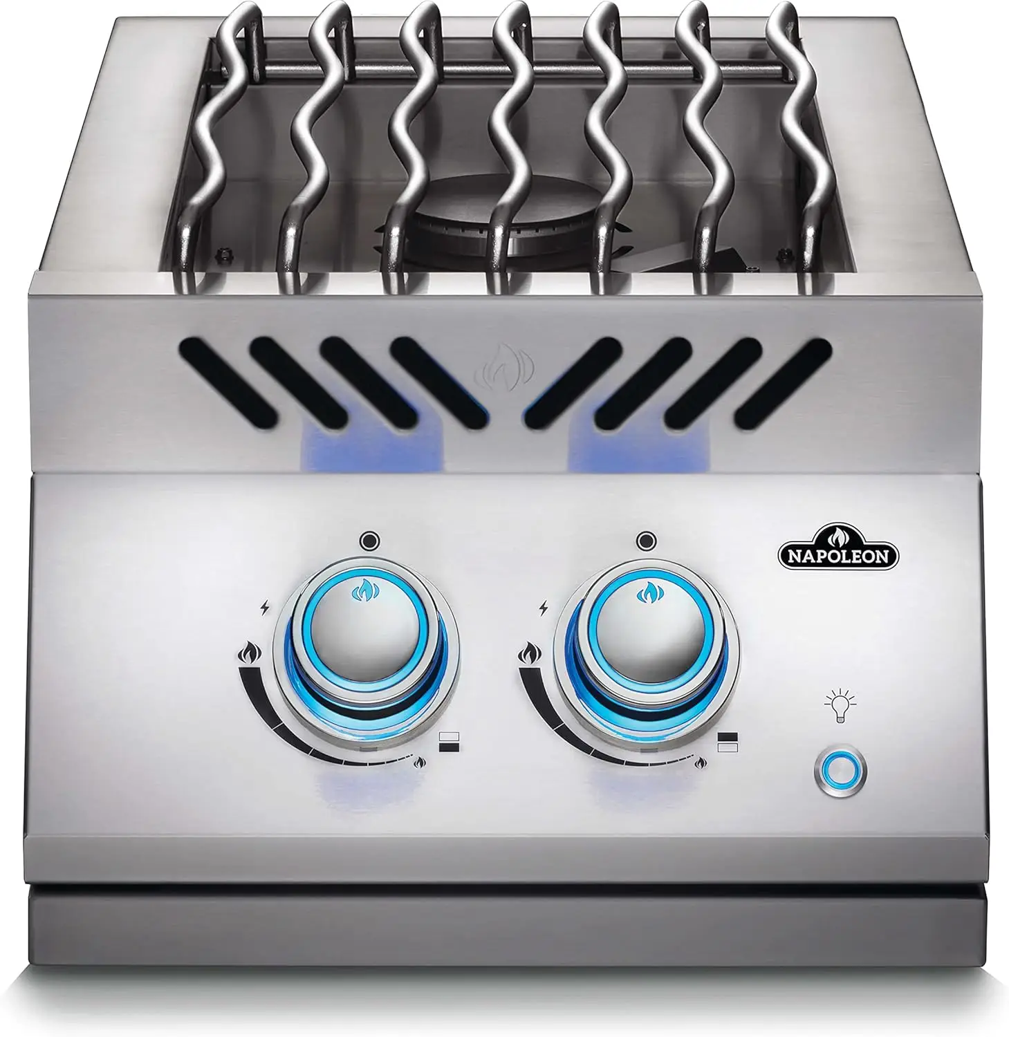 Built-In Component-BIB12RTPSS-Dual Drop-In Range Style Burner, BBQ Grill, Marine Grade Stainless Steel, Propane Gas