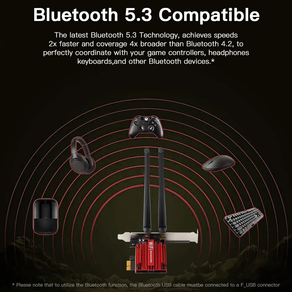 WiFi6E 인텔 AX210 블루투스 5.3 트리플 밴드 2.4G/5GHz/6GHz WiFi 카드 802.11AX AX200 PCI 익스프레스 무선 네트워크 어댑터 PC