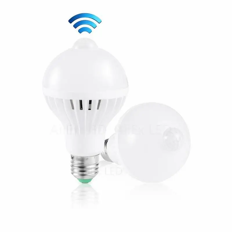 Ampoule LED 5W 7W 9W PIR AC85-265V E14 Détecteur de Mouvement LED Lumière  Extérieure Blanc Chaud/Froid Ampoule LED PIR lumières - AliExpress