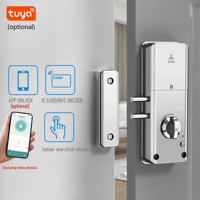 Tuya Smart Lock App Ic Card Unlock Serratura Invisibile Smart Electronic Rfid Lock Serrature Per Porte Antifurto Per Porte In Legno Per Interni