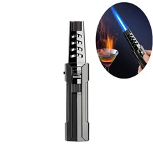 

Metal Turbo Blue Flame Lighter Airbrush Kitchen Cooking Smoking Accessories Windproof BBQ Jewelry Welding Cigar Lighter Gift