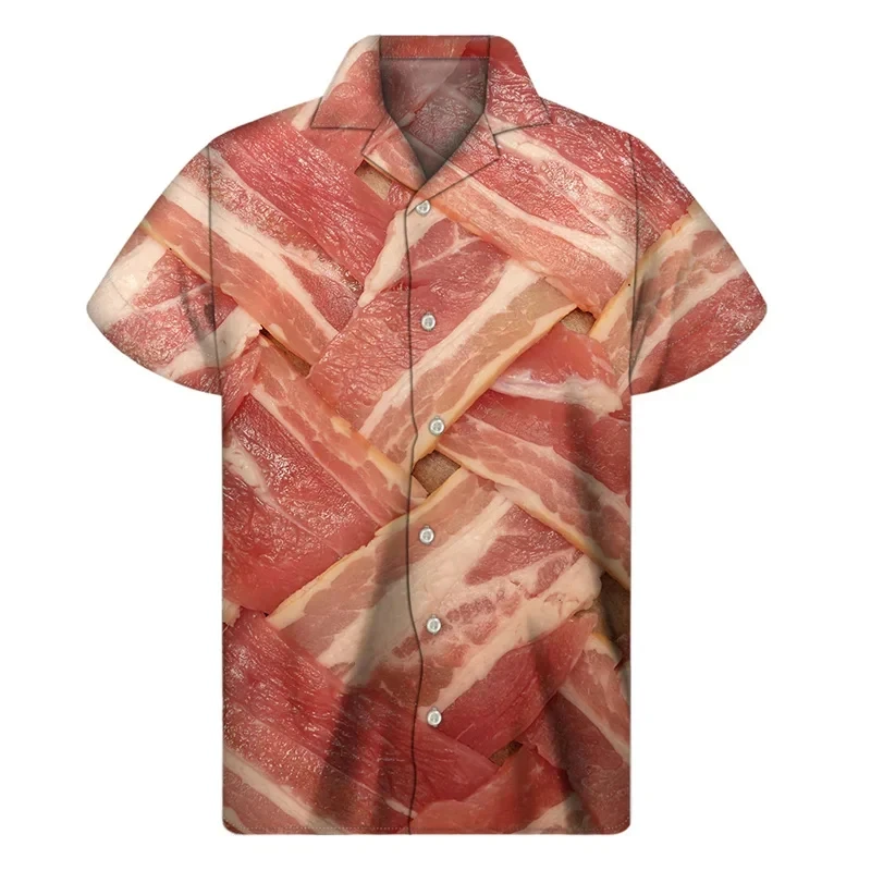 thumbnail image 1 of Camisa con botones y estampado divertido en 3D para hombre, camisas de playa hawaianas de manga corta de verano, camisa informal con botones, ropa, 1 of 5