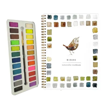 New Watercolor Workbooks, Beginner Friendly Birds Watercolor Workbooks, Water Color Book For Kids Adults Teens 3