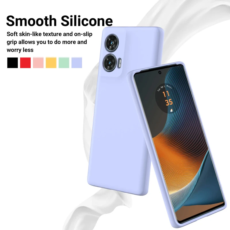 Durable Solid Color Liquid Silicone Anti-Fall Back Cover with Lanyard