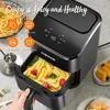 2025 NEW DEIME Air Fryer 3 Qt, Small Airfryer Digital Space Saving Compact, Bake, Reheat, Roasts for Quick Easy Meals 4