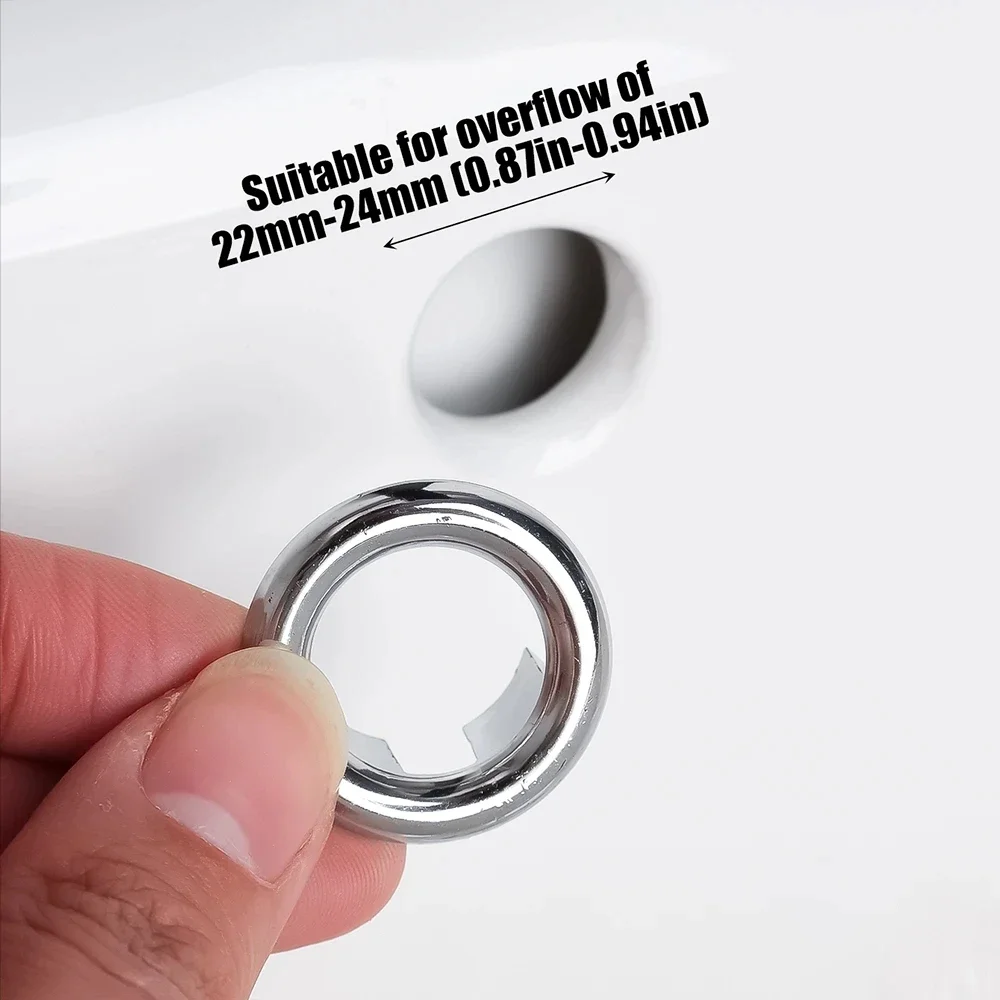 1 4Pcs Plastic Overflow Ring Wash Basin Decorated Cover Bathtub Overflow Plugs Bathroom Sink Spare Drain Strainer Accessories bathroom sink plug washbasin leak plug bathtub stopper basin drain cover sink hole cover bathroom water stopper drain seal plug