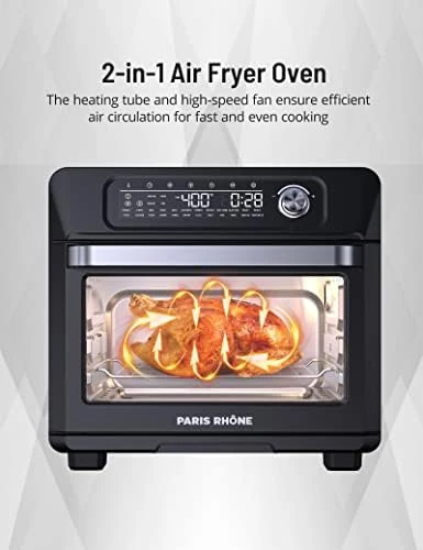 Air Fryer, Paris Rhone Compact 4 Quart Air Fryer with 100 Recipes