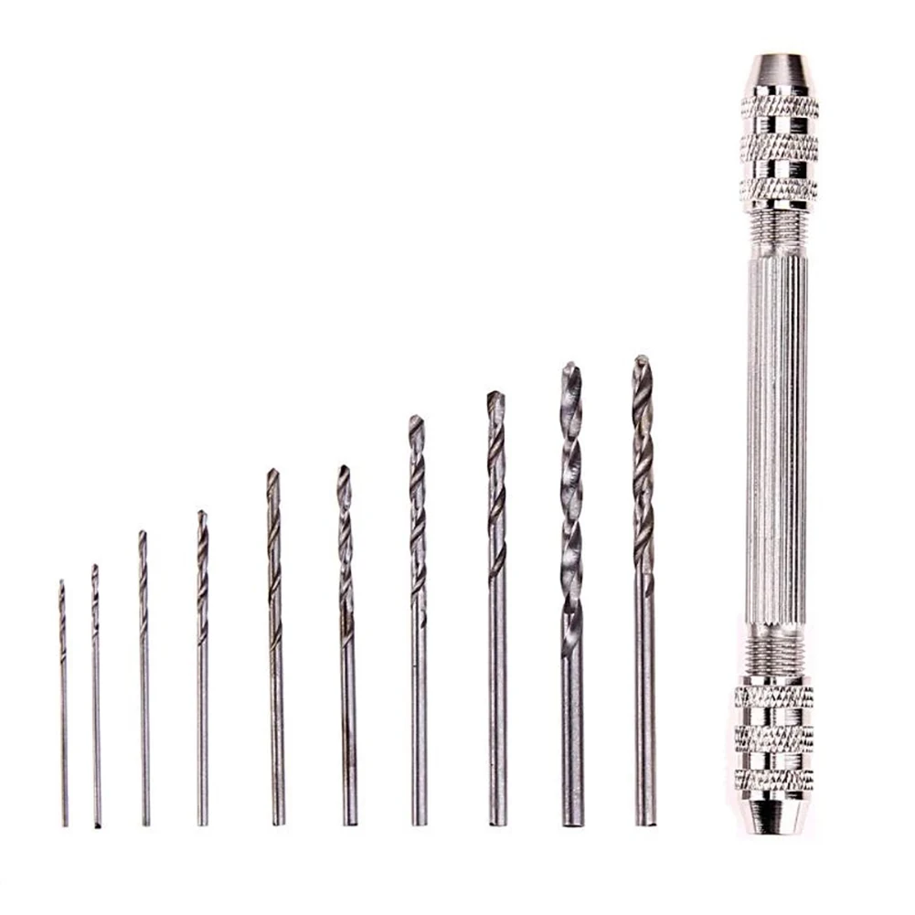 

Jewelry Craft Hand Pin Hole Drill Rotary Jewelers Burs Drilling Chuck Clamp 0.5-3.2mm Mini Precise Hand Drill