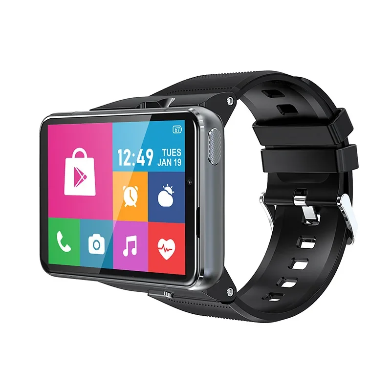 UNIWA DM200 4G LTE Watch Phone 4GB RAM+64GB ROM Android 9 Smart Watch With SIM 5MP+13MP 2.88" Big Touch Screen Heart Rate Sensor 3