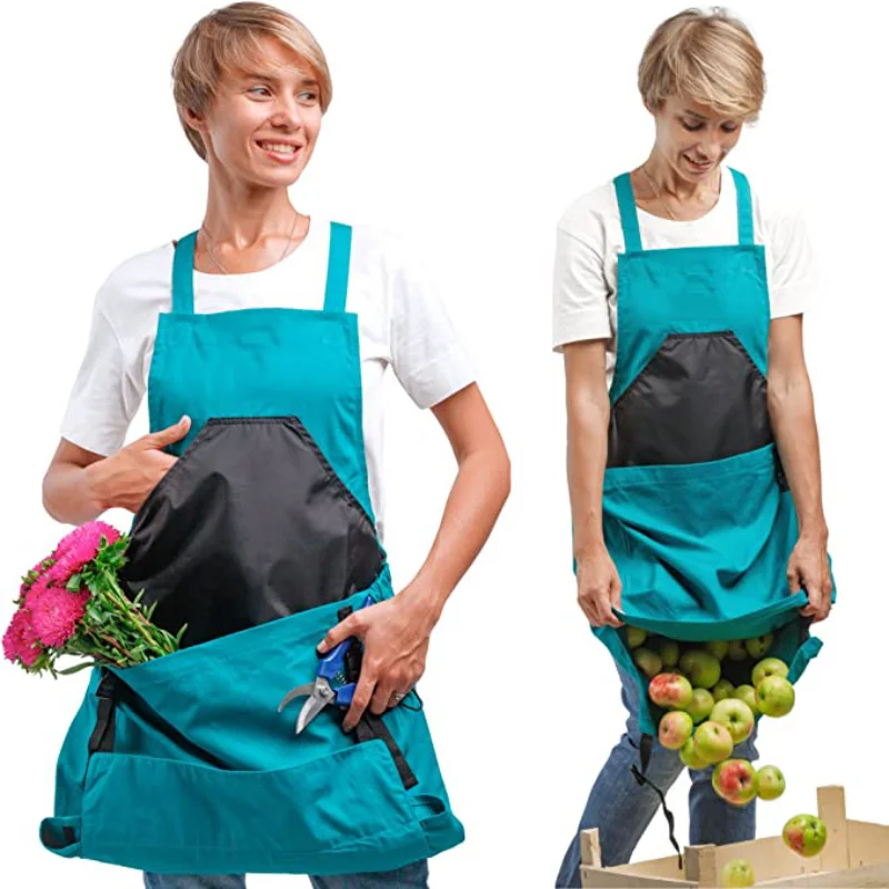 

Garden Picking Apron Large Pocket Gardening Fruit Storage Bag Multipurpose Apron Vegetable Garden Foraging Bag