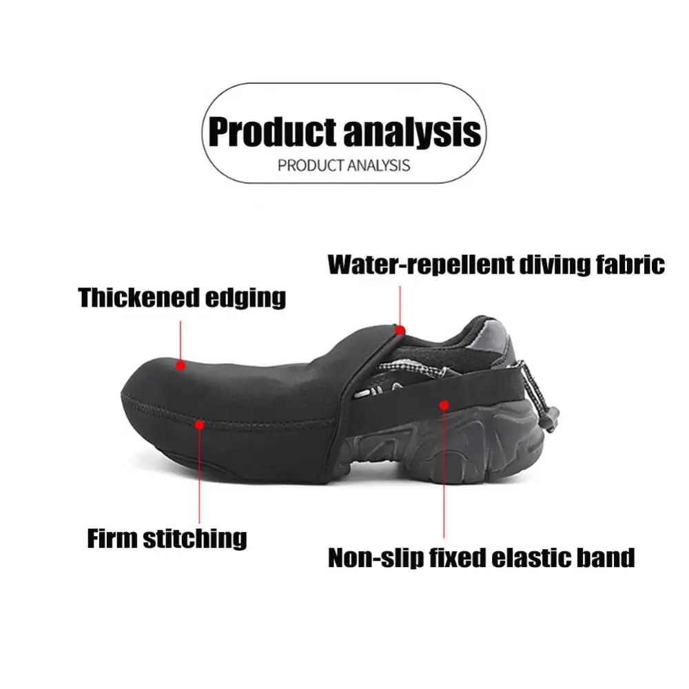 Mountain Bike Shoe Cover Riding Protective High Elastic Black Cycling Accessories Warmth Shoe Cover Half Palm Shoe Cover